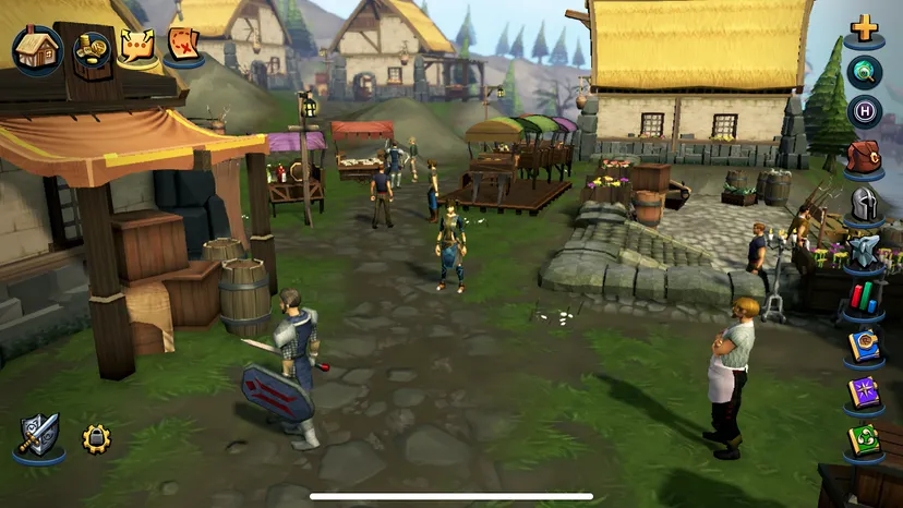 A screenshot of Runescape on mobile