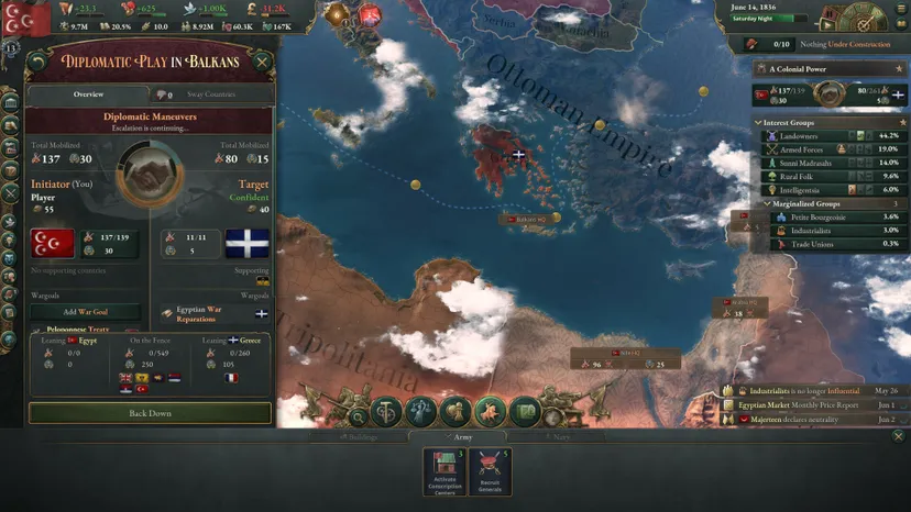 Victoria 3 diplomatic play