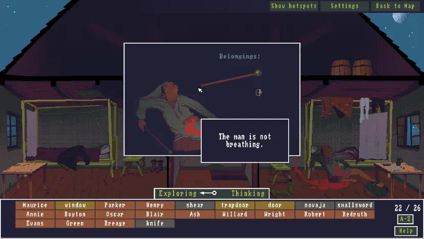 Case of the Golden Idol Murder Scene