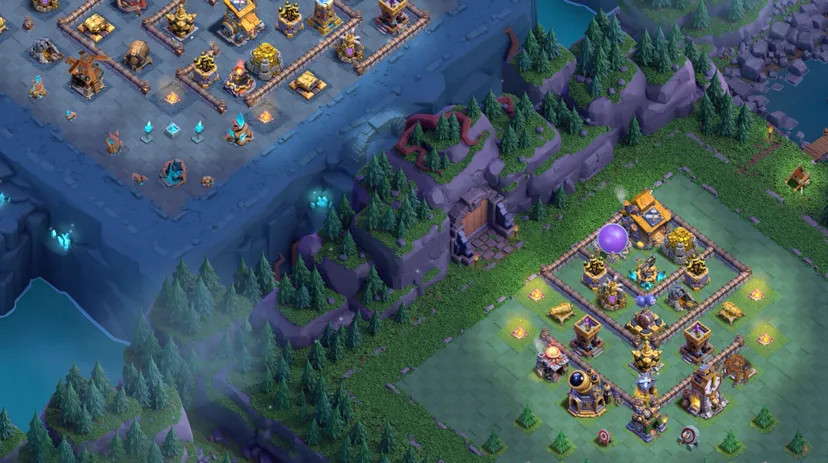 Gameplay of Clash of Clans Builder Base.