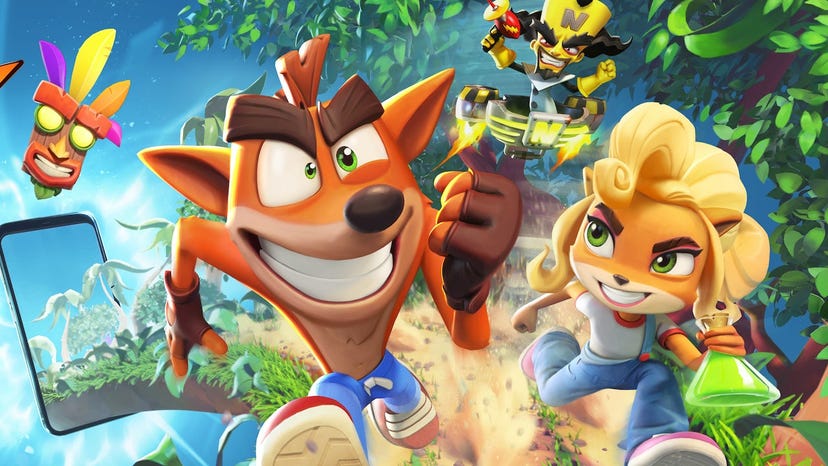 Cover art for King Mobile's Crash Bandicoot: On the Run!