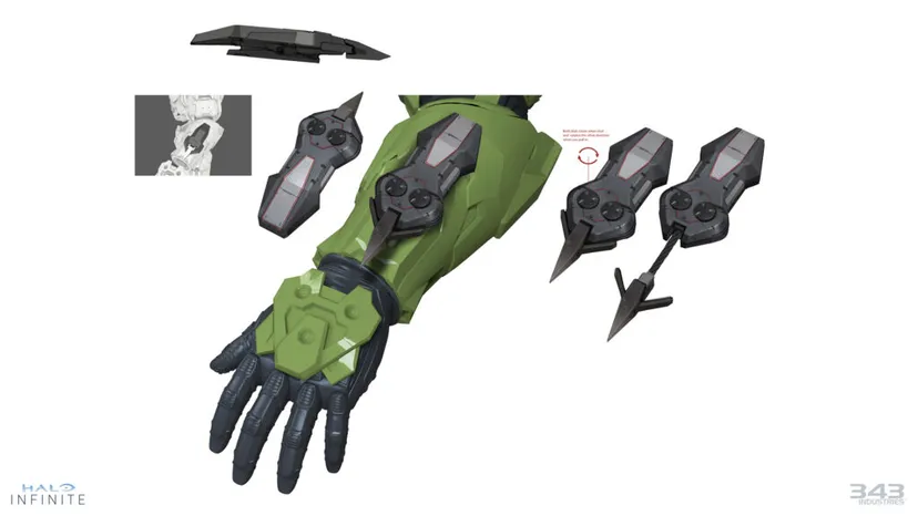Finalized concept art for the Grappleshot