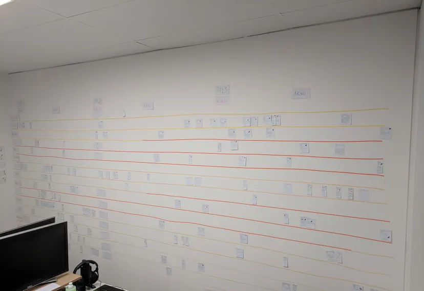 A Game Schedule On The Wall