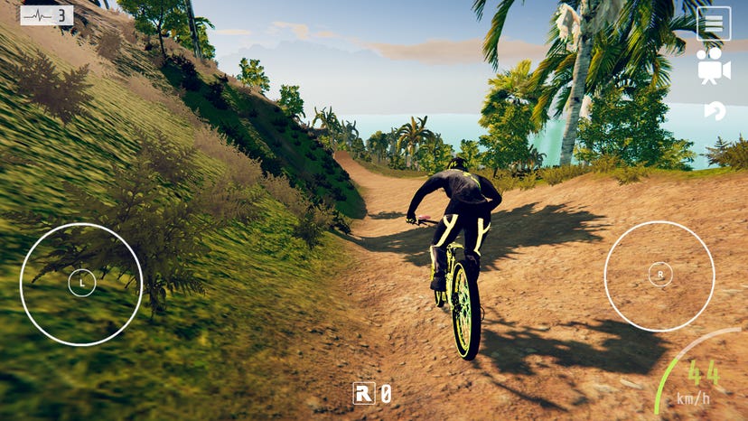 A screenshot from the mobile version of Descenders