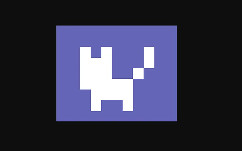 Bitsy logo of a pixel art cat