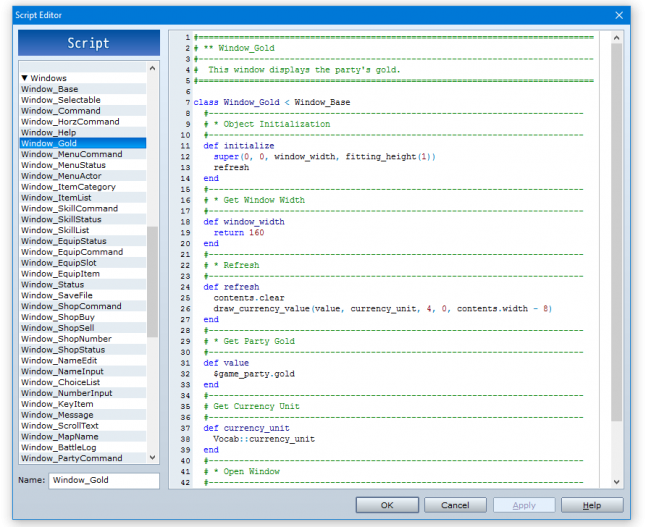 RPG Maker VX Ace Ruby scripting: Thinking through a UI change