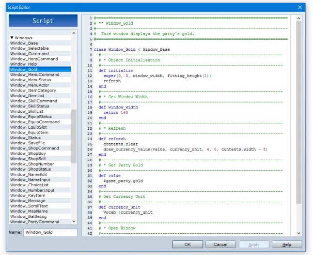 Rpg Maker Programming Language RPG Maker VX Ace Ruby scripting: Thinking through a UI change
