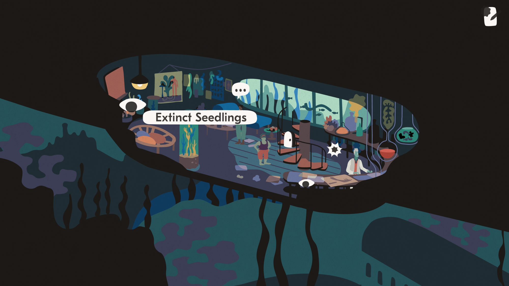 A location from the game which shows a cross section of a submerged laboratory