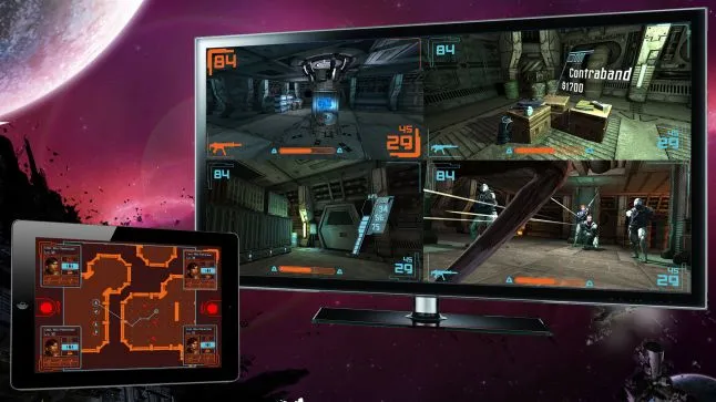 Dual screen gaming in 'Salvaged'