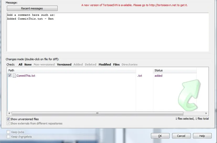 Committing a File Committing a File
