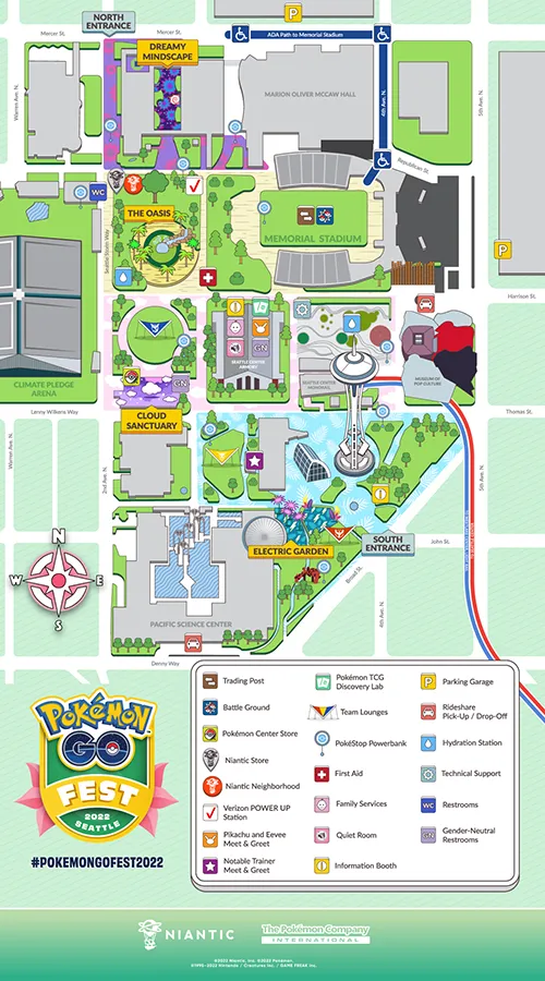 Pokemon GO Fest Seattle Map