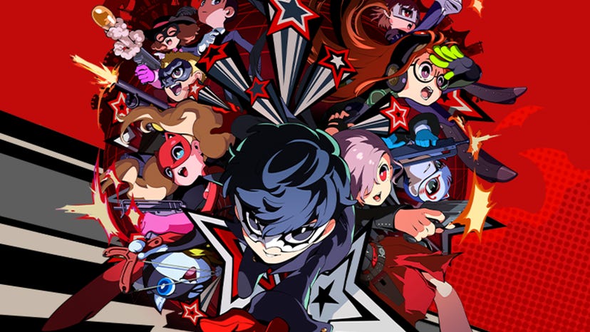 Persona artwork featuring a group of characters from the franchise