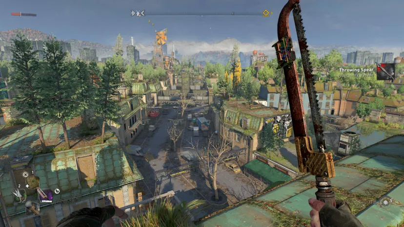 A player looks over the streets of Dying Light 2