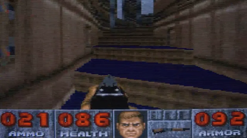 Doom FX screenshot showing first person gameplay and DOOM ui