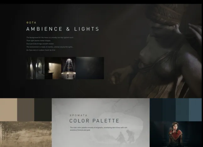 Color palette board from Assassin’s Creed: Odyssey 