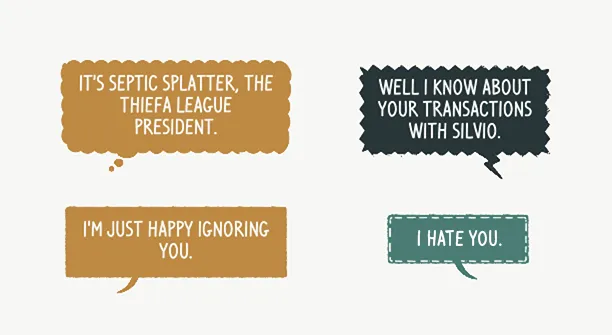 Football Drama speech balloons layouts.