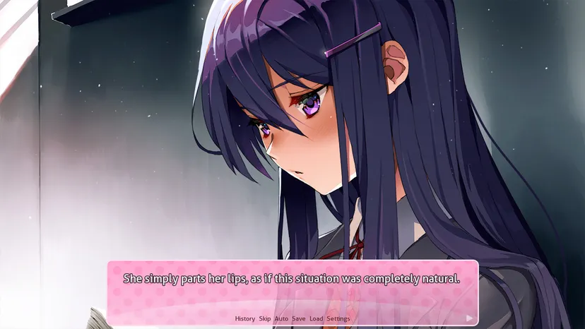 A screenshot from Doki Doki Literature Club!