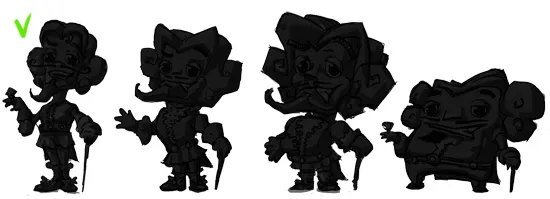 Character silhouettes