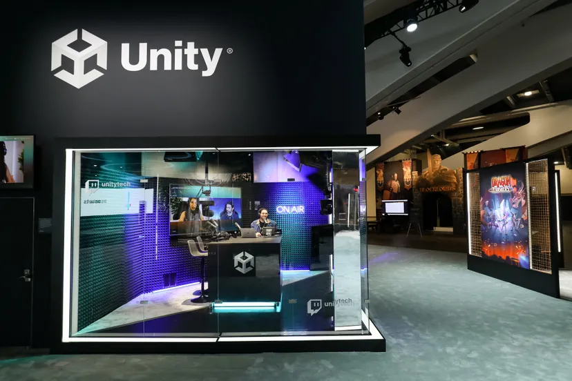 Unity's streaming booth at GDC 2022.