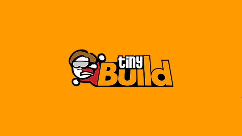 The Tinybuild logo on an orange background