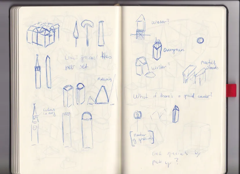 Early concept sketches for The Block