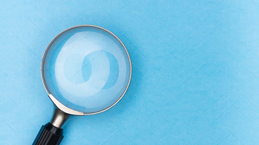 A photograph of a magnifying glass
