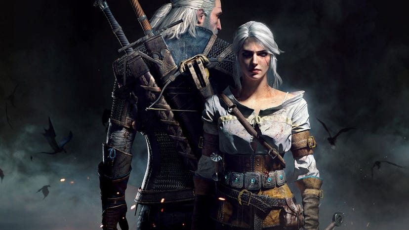 Ciri and Geralt in promotional art for CD Projekt Red's The Witcher III: Wild Hunt.