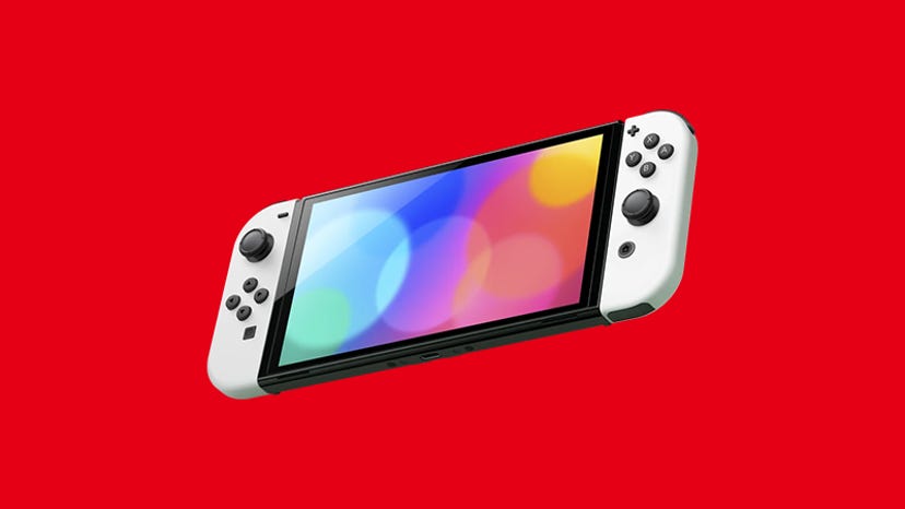 A photograph of the Nintendo Switch OLED model