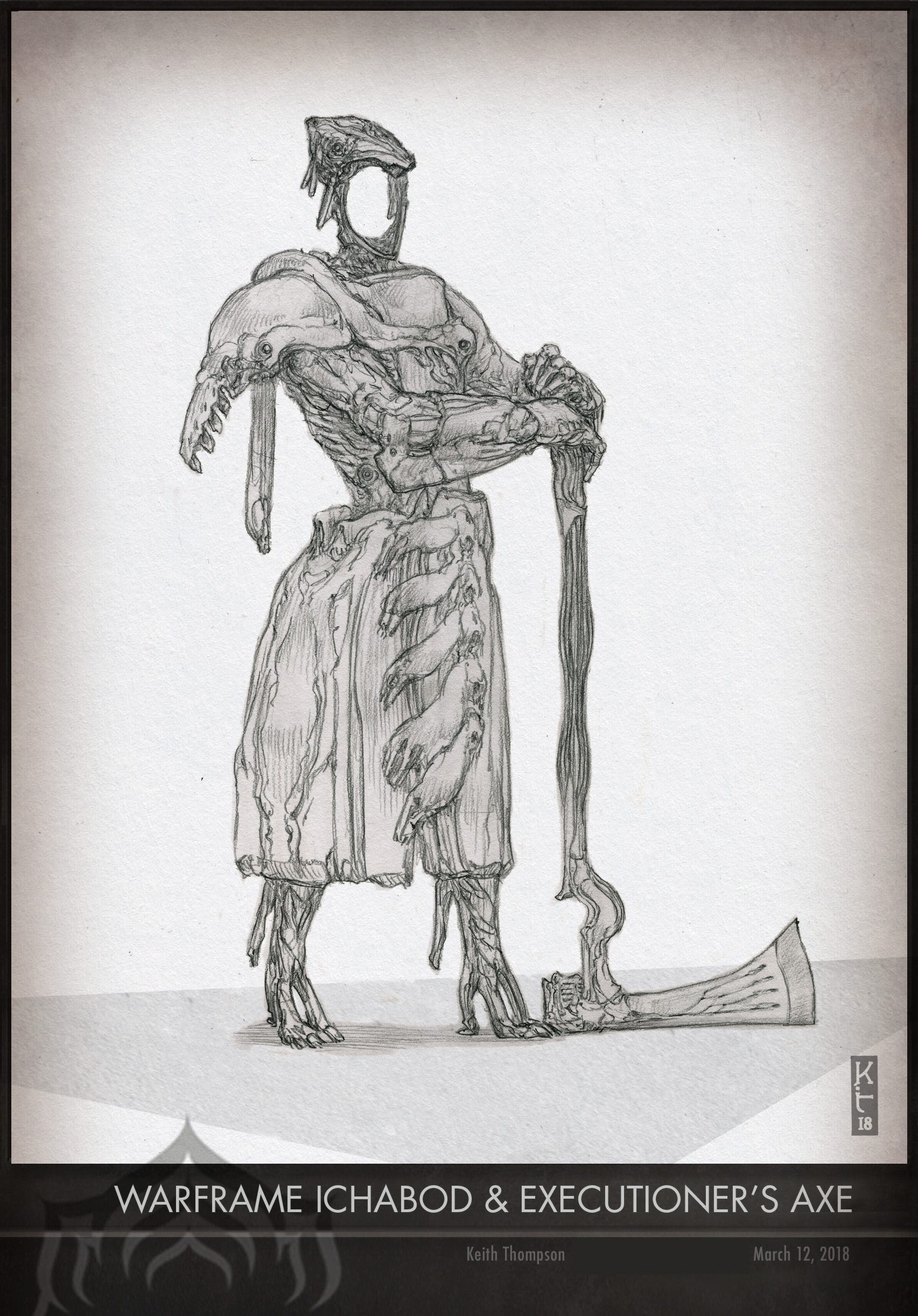 An early sketch of Dagath, named 
