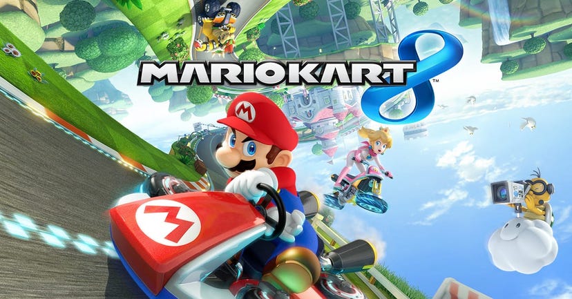 Cover art for Nintendo's Mario Kart 8.