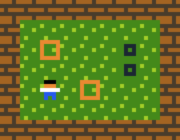 PuzzleScript gif featuring character moving boxes