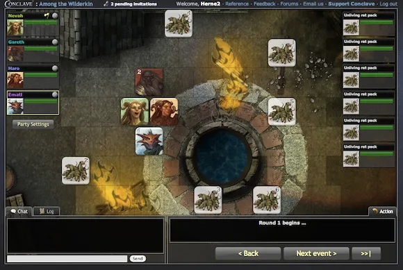 Conclave: A tabletop-inspired online roleplaying game