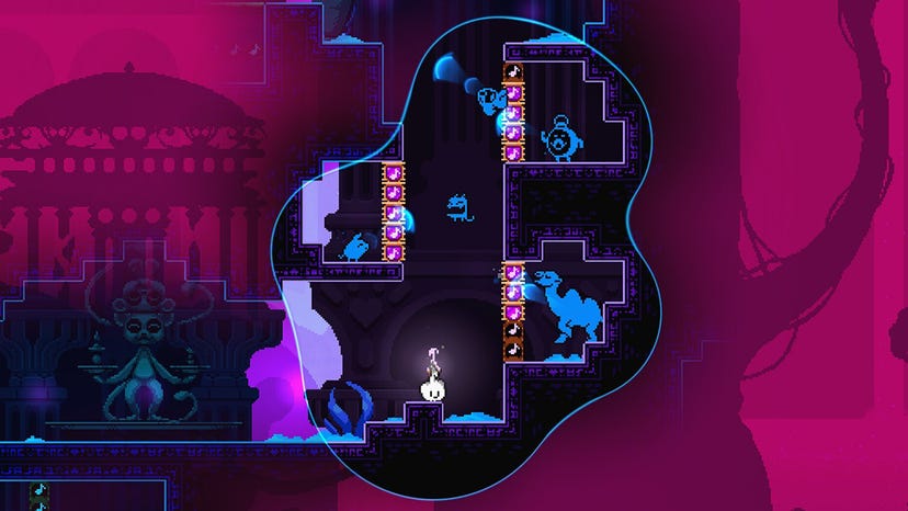 A screenshot from KarmaZoo showing a group of unique avatars working together