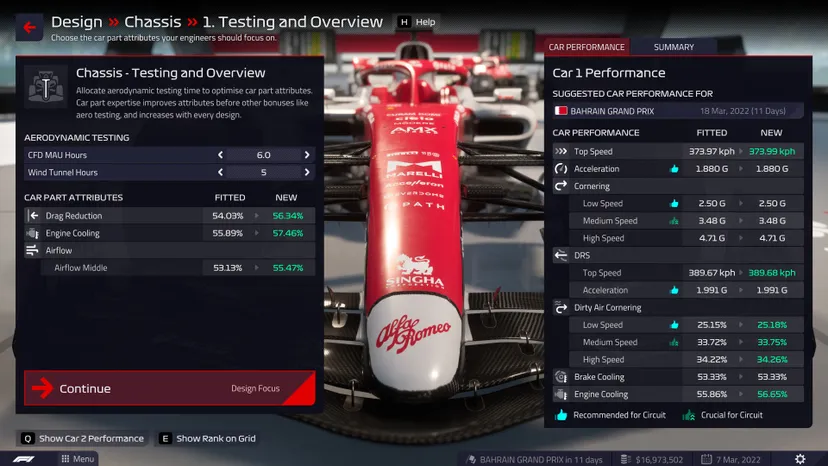 Alpha Romeo F1 car and stats