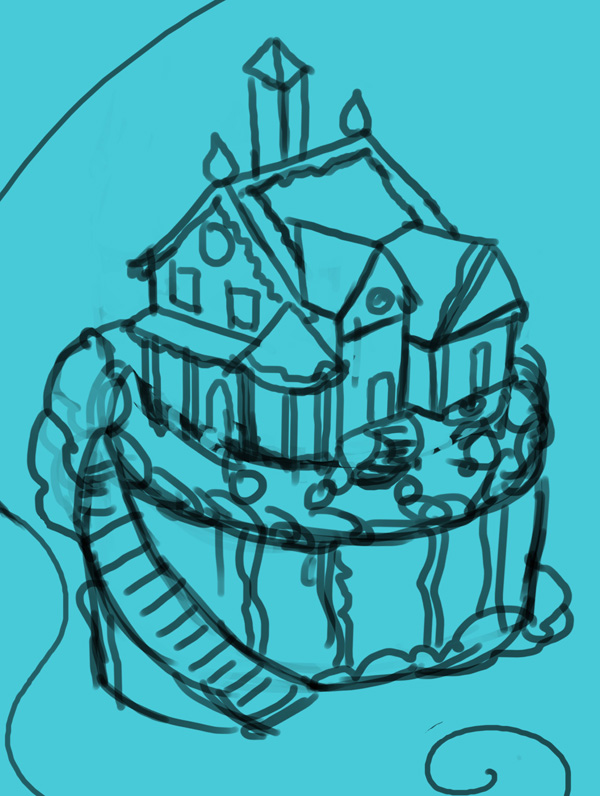 Making a cake house for dessert themed games Part I