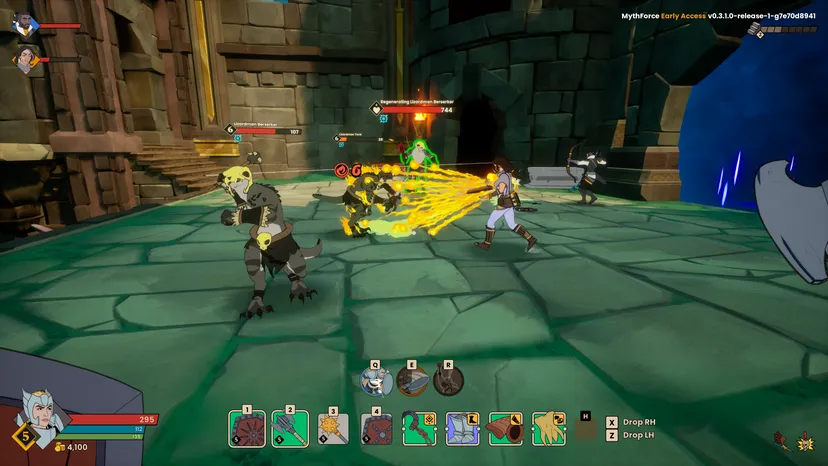 A screenshot from MythForce