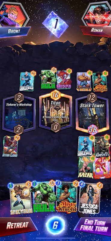 A screenshot of MArvel Snap