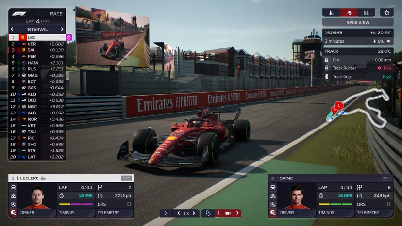 Ferrari car racing on track