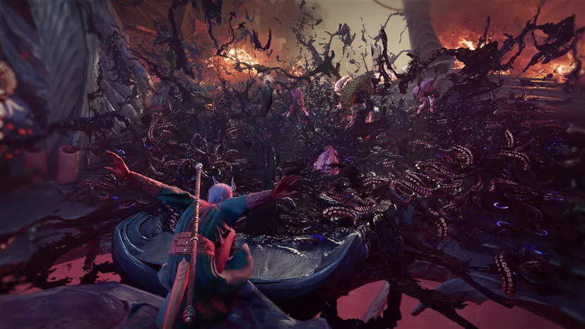 Baldur's Gate III combat against a dark creature