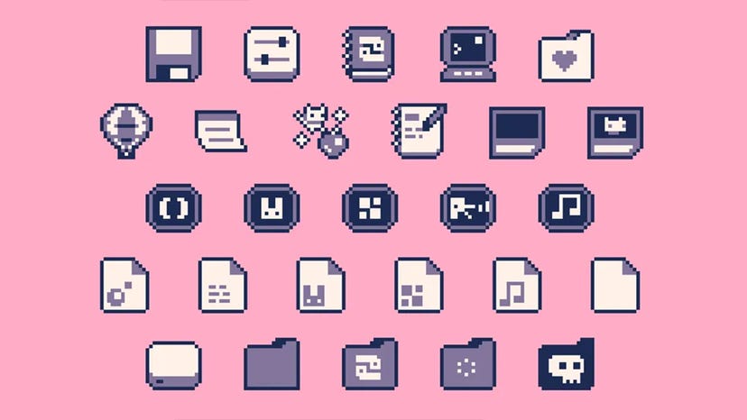 pixel art icons from lexaloffle