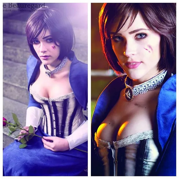 Eve’s cosplay on Elizabeth, a character from Bioshock: Infinite, a FPS about dystopic uchronia.