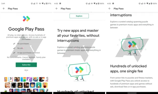 New games and apps added to Google Play Pass