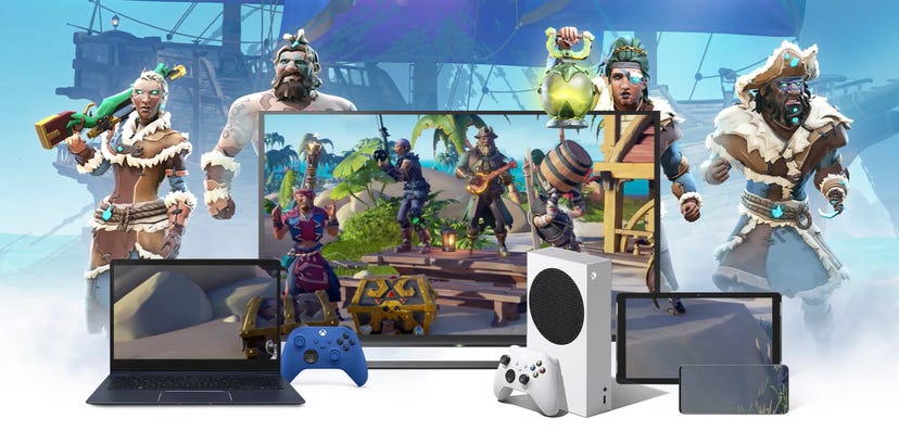 Promotional art for Sea of Thieves on Xbox Cloud Gaming