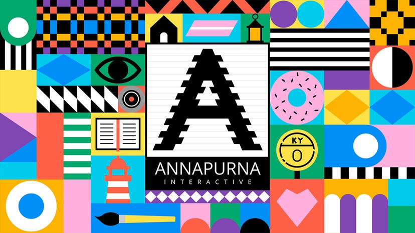A stylised version of the Annapurna logo on a tiled background that represents the company's game portfolio