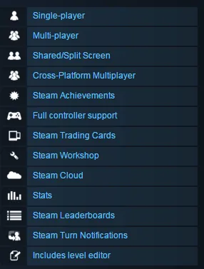 Steam feature list for Action Henk