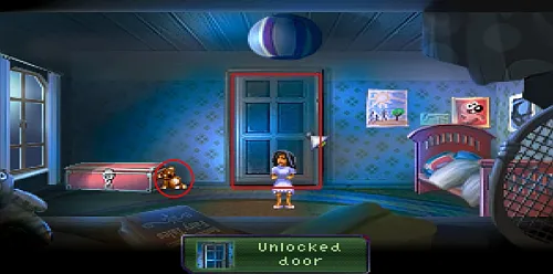 Example of a point â€˜n click game (Resonance), where the player needs to interact with objects in the game environment in order to progress the plot.