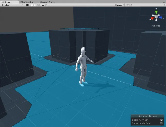 Baked NavMesh. Unity does an excellent job of automatically generating this