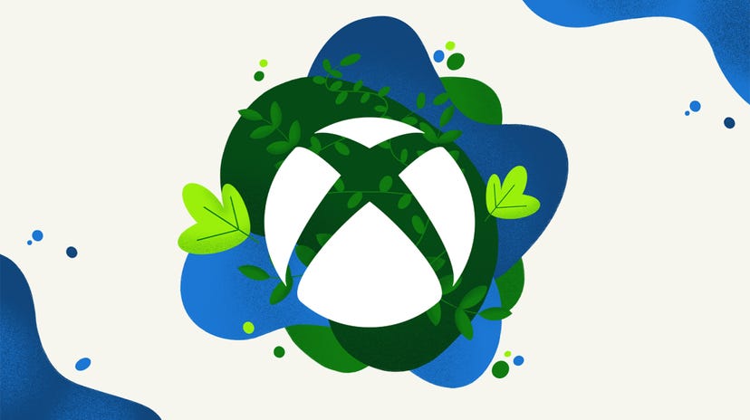 Key artwork for sustainability, with xbox logo
