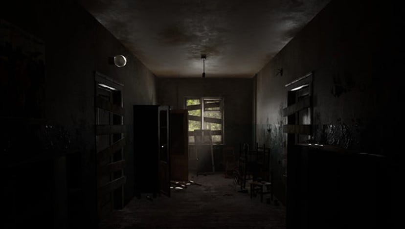 A screenshot from Summer of '58 featuring a dark room lit only by a window.