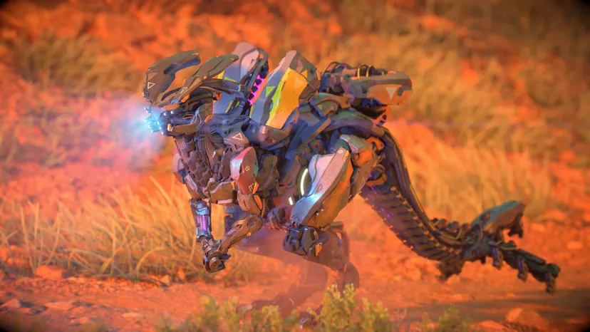 A screenshot of a Leaplasher from Horizon Forbidden West.